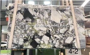 White Beauty Ice Connect Green Marble Desk Tops