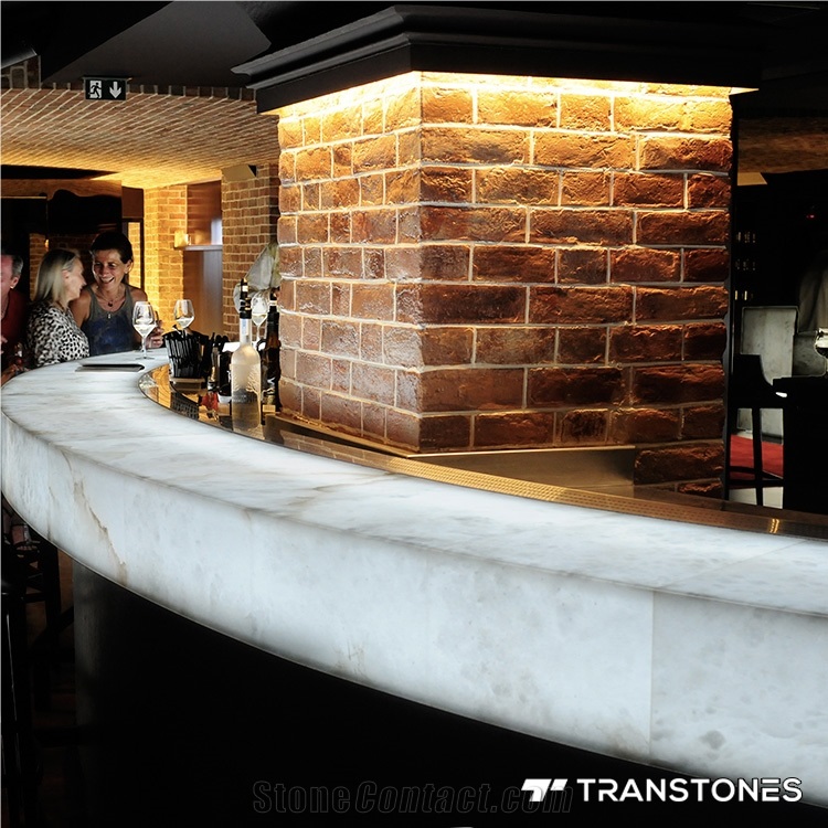 Artificial Backlit Onyx Stone Alabaster for Bartop