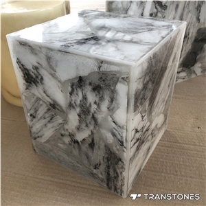 Backlit Onyx Resin Lighting-Box for Interior Decor