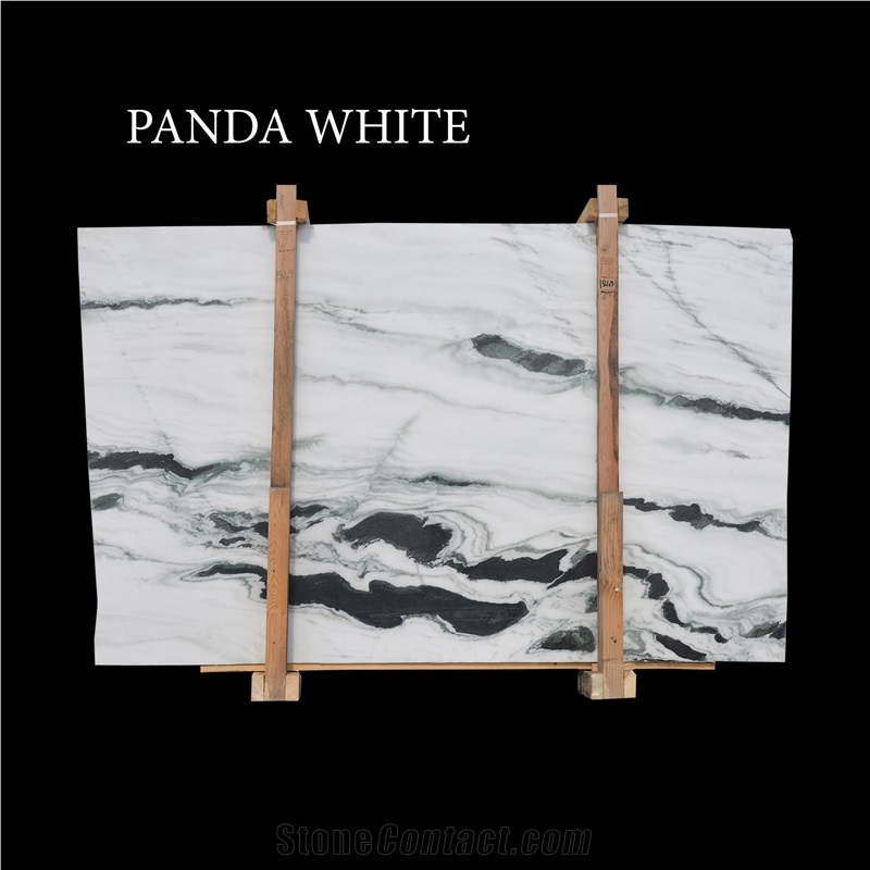 Panda White Marble Slabs, Black and White Marble Slabs