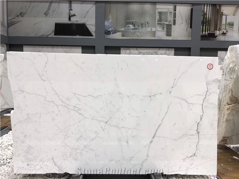 A Grade Italy Bianco Carrara Statuario Marble Slab