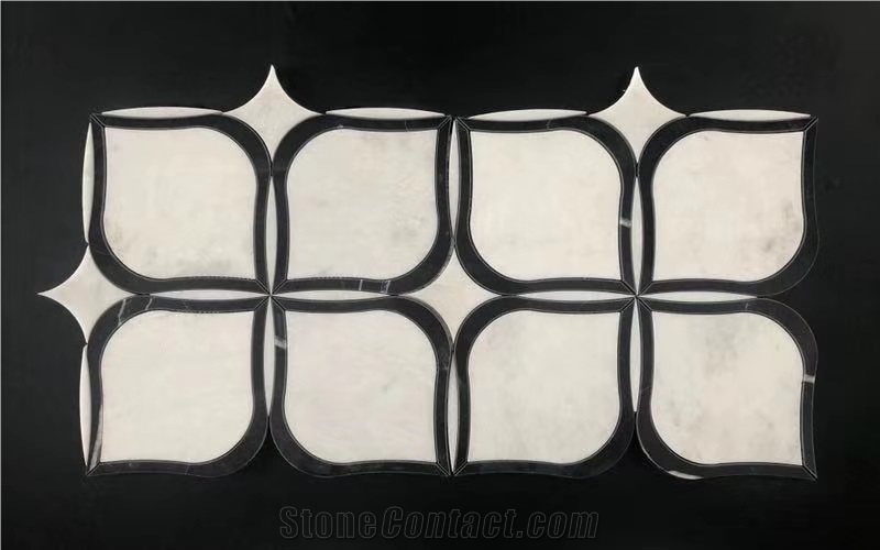 Ash Wood Marble Square Stone Wall Floor Mosaic