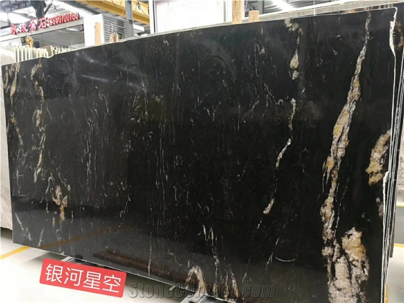 Black Cosmic Granite Nebula Black Slab in China