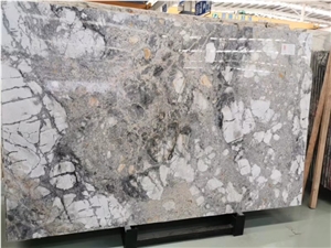 Brazil Invisible Gray Marble Stone Big Polished Slab Tile