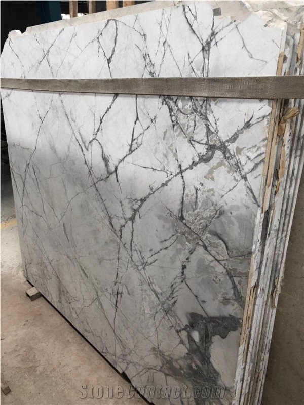 Brazil Invisible Gray Marble Stone Big Polished Slab Tile