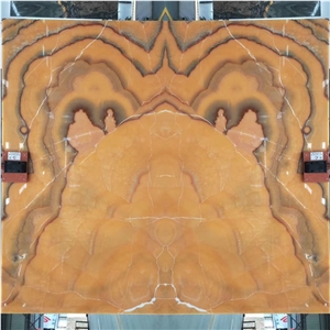 China Agate Jade Gold Onyx Mirror Wall Slab Tile