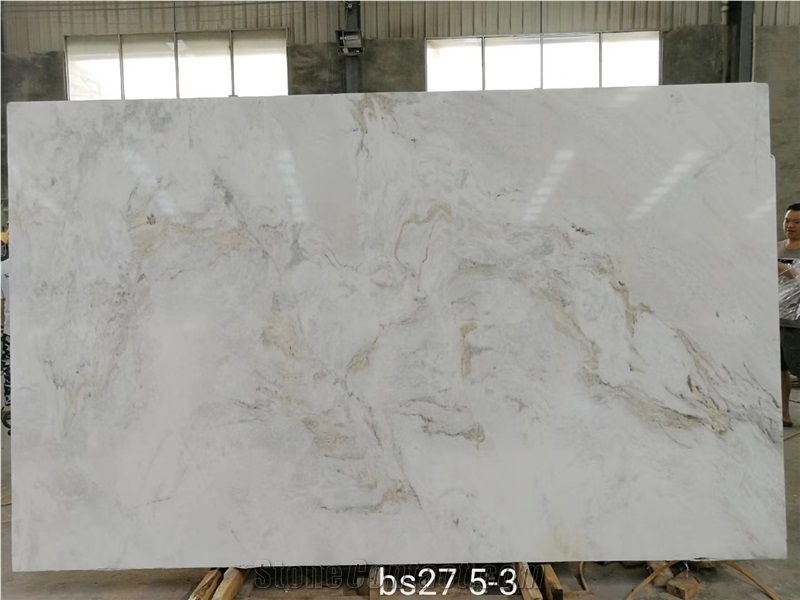 China Castro White Marble Big Sbab For Flooring Tile Project