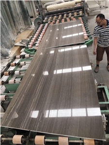 China Coffee Wood Marble Slab Tile for Floor Wall
