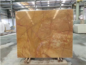 China Seattle Gold Marble Golden Stone Slab Tile