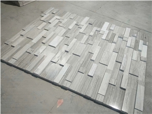 China Wooden White Marble Cultured Stone Veneer