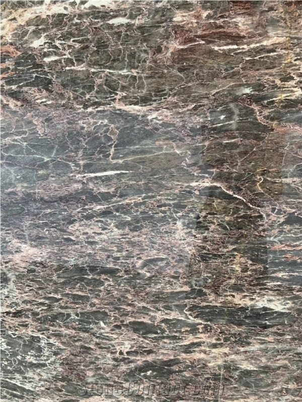 Franch Rose Brown Gold Marble Slab in China Stone