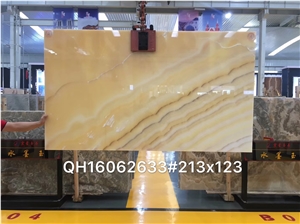 Iran Peach Yellow Onyx in China Market Stone