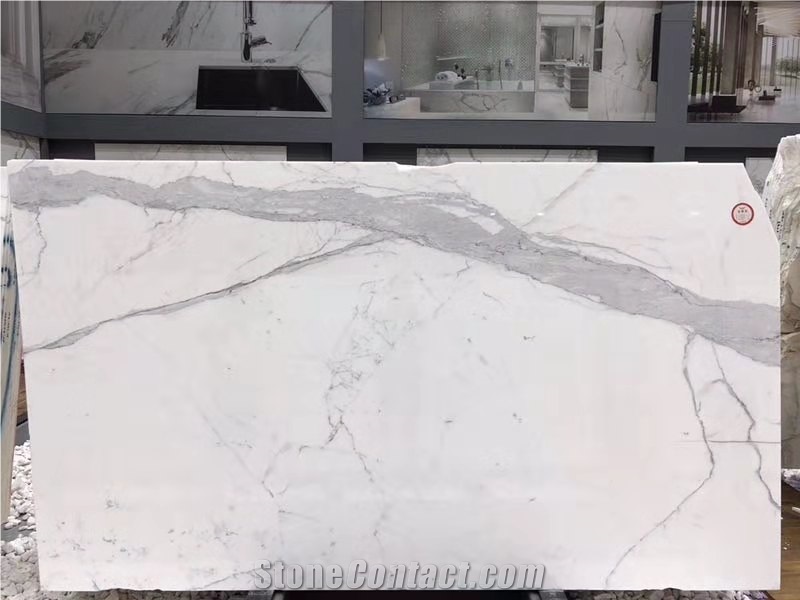 Italy Statuario Venato Marble Marmo White Slab