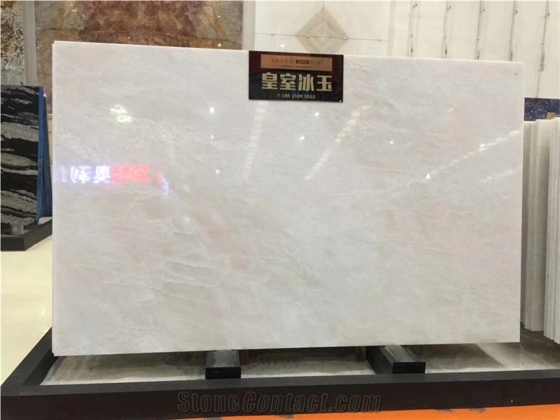 Kali Ice Pure White Onyx Slab Tile in China Market