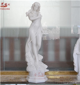 Pure White Marble Cynthia Statue Sculpture Stone