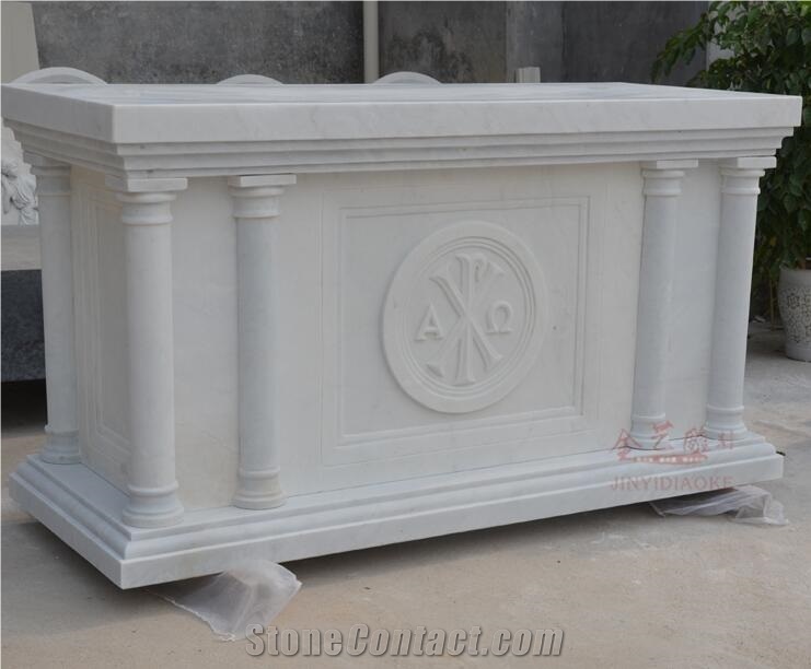 Pure White Marble Natural Stone Ambo in China
