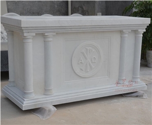 Pure White Marble Natural Stone Ambo in China