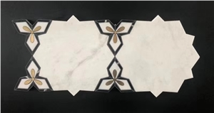 Pure White Marble Stone Wall Floor Mosaic Tile