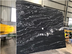 Space Black Marble Slab Floor Tile in China Market