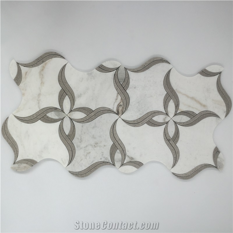 White Marble Natural Stone Floor Wall Mosaic Tile