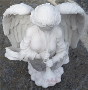 White Marble Stone Angel Sculpture Statue