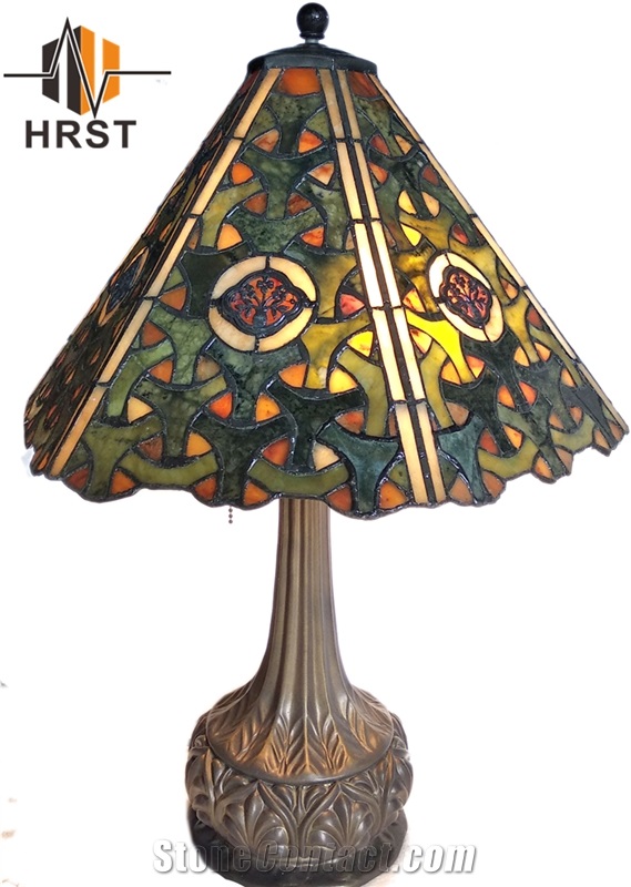 Antique Table Lamp Conical Shape Stone Lamp