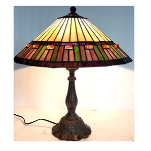 Art Deco Table Lamp Ancient Style Stone Craft