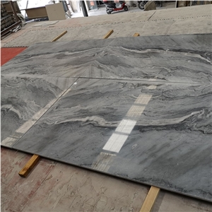 Bookmatched Nuvolato Grey Marble Gray Stone Tile