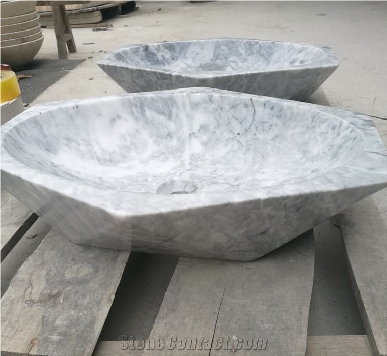 Carrara White Basin China Sink Factory for Sale