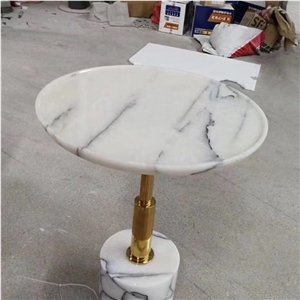 Carrara White Marble Round Stone Table Tops Price