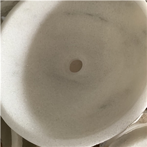 China Crystal White Marble Round Wash Basin Price