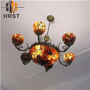 Hanging Lamps Transparent Agate For Home Decor