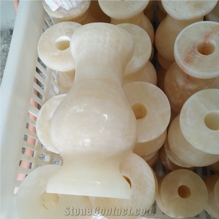 Honey Onyx Vase Custom Design Stone Craft Factory