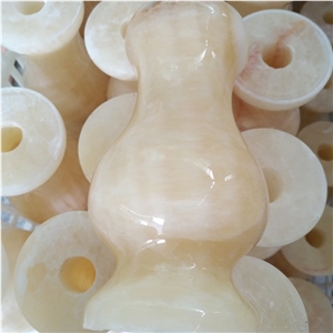 Honey Onyx Vase Custom Design Stone Craft Factory