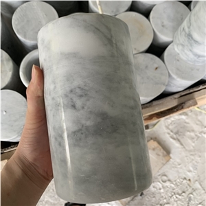 Natural White Marble Stone Vase for Indoor Decor