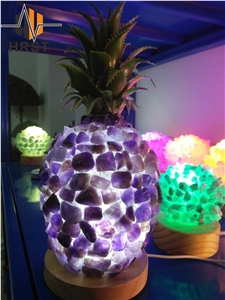 Purple Agate Table Lamp Lighting Design Craft