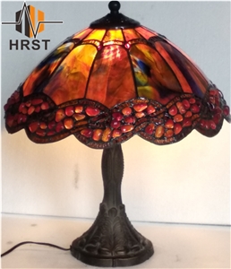 Red Agate Table Lamp Semiprecious Stone For Decor