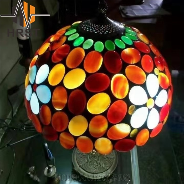 Round Shape Table Lamp Gemstone Style Craft Price