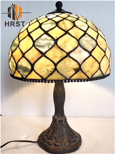 Yellow Semi-Precious Stone Table Lamp for Room