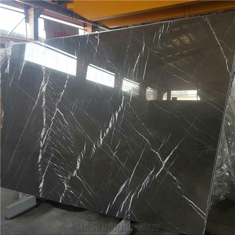 A Quality Pietra Grigio Marquina Marble Slab Block in Stock