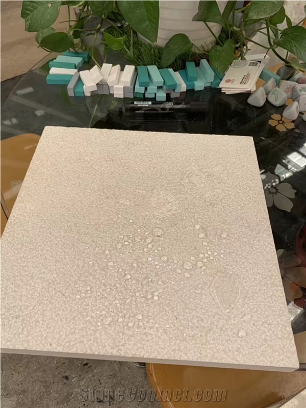Gohara Beige Limestone Tiles Honed Floor Paving Waterproof