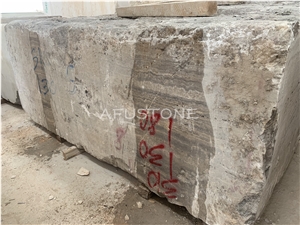Silver Travertine Blocks from Quarry Directly Cheap Price