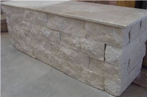 Splited Travertine Wall Stone Ledge Cladding