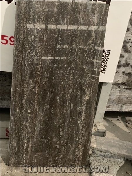 Titanium Dark Silver Travertine Slab,Floor Wall Tile