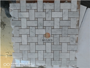 Basketweave Mosaic for Bathroom Wall