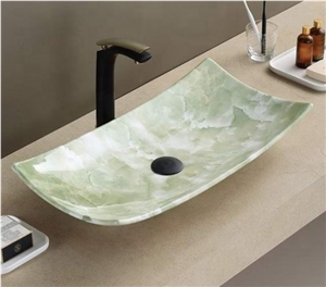 China Luxury Stone Bathroom Sinks for Hotel