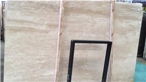 Cream White Travertine Slabs for Flooring