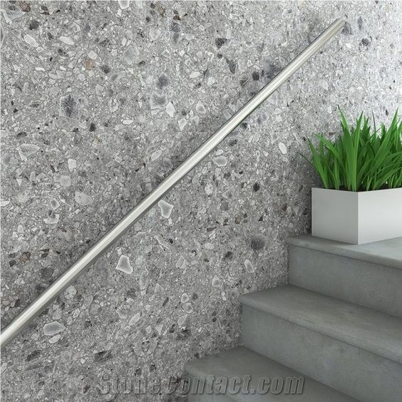 Dark Grey Terrazzo Floor Tile Building Materials