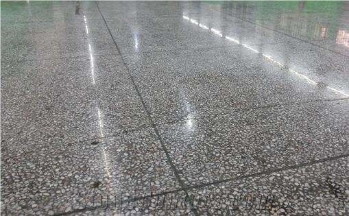 Dark Grey Terrazzo Floor Tile Building Materials