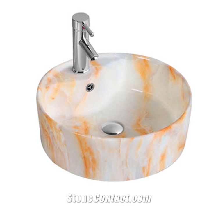 Modern Wash Sinks Natural Onyx Design